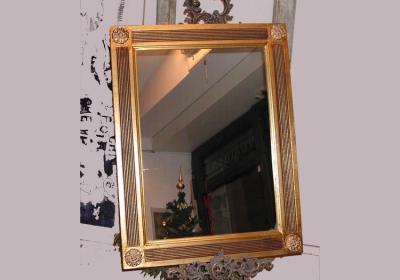 Cornice specchiera foglia oro-1